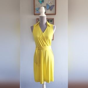 New York & Company Stretch • Happy Yellow Wrap Dress
